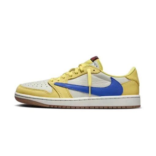 Air Jordan 1 x Travis Scott Low OG WMNS "Canary" 聯名款 倒鉤
