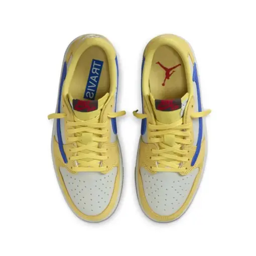 Air Jordan 1 x Travis Scott Low OG WMNS "Canary" 聯名款 倒鉤：圖片 5