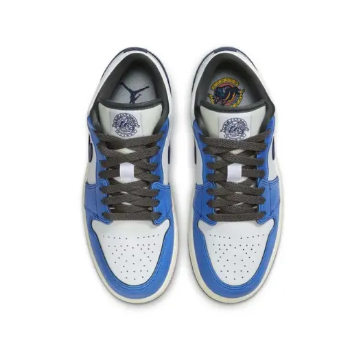 Onoglish x Air Jordan 1 Low SE "Flight"小野比利 聯名款 白皇家藍 籃球：圖片 5