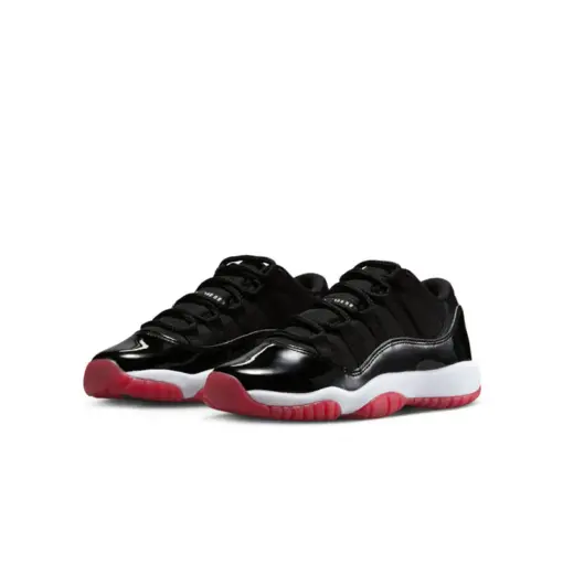 Air Jordan 11 Low "Bred" GS 2025 經典回歸 黑白紅 女鞋 大童 FV5121-：圖片 2