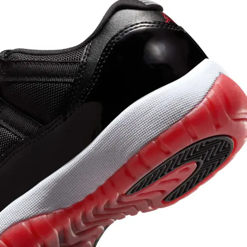 Air Jordan 11 Low "Bred" GS 2025 經典回歸 黑白紅 女鞋 大童 FV5121-：圖片 8