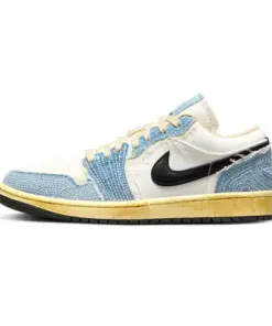 Air Jordan 1 Low Sashiko" 牛仔布 丹寧 車縫線 藍 男鞋 FN7670-493 [台