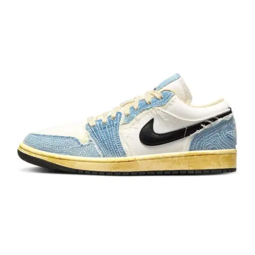 Air Jordan 1 Low Sashiko" 牛仔布 丹寧 車縫線 藍 男鞋 FN7670-493 [台
