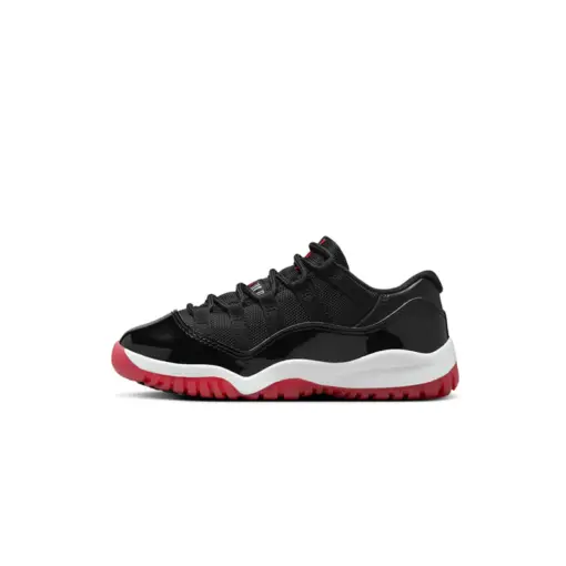 Air Jordan 11 Low "Bred" PS 2025 經典回歸 黑白紅 中童 FV5116-006