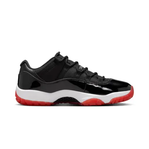 Air Jordan 11 Low "Bred" 2025 經典回歸 黑白紅 男鞋 FV5104-006：圖片 3