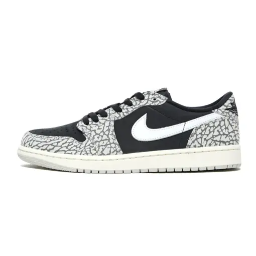 Air Jordan 1 Low OG "Black Elephant" 爆裂紋 黑灰 男鞋 CZ0790-0