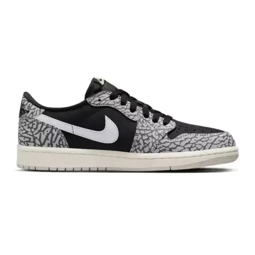 Air Jordan 1 Low OG "Black Elephant" 爆裂紋 黑灰 男鞋 CZ0790-0：圖片 3