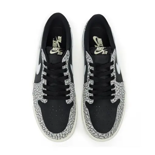 Air Jordan 1 Low OG "Black Elephant" 爆裂紋 黑灰 男鞋 CZ0790-0：圖片 5