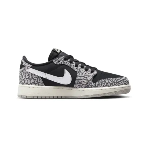 Air Jordan 1 Low OG GS "Black Elephant" 爆裂紋 黑灰 女鞋 大童 CZ：圖片 3