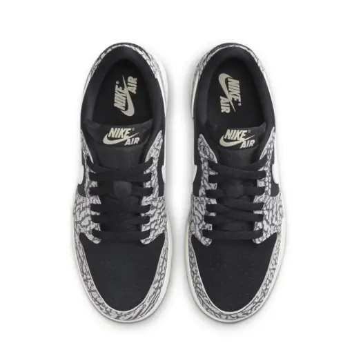 Air Jordan 1 Low OG GS "Black Elephant" 爆裂紋 黑灰 女鞋 大童 CZ：圖片 5