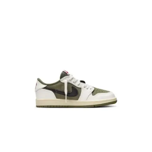 Travis Scott x Air Jordan 1 Retro Low OG SP MEDIUM OLIV：圖片 3