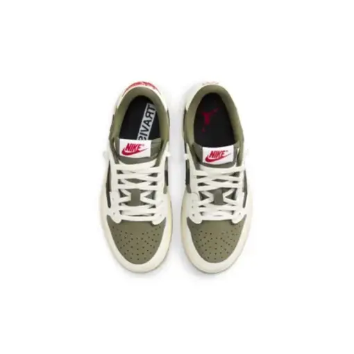 Travis Scott x Air Jordan 1 Retro Low OG SP MEDIUM OLIV：圖片 5