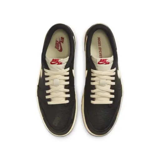 Air Jordan 1 Low OG x Nigel Sylvester 米白 黑色 仿舊 聯名 IB895：圖片 6
