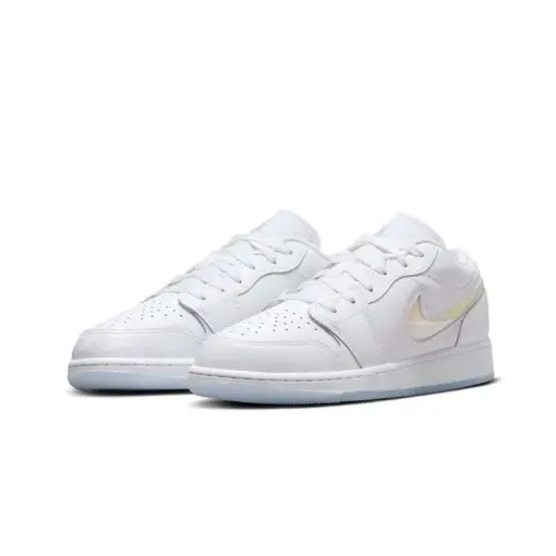 Air Jordan 1 Low GS "Glitter Swoosh" 彩雲 白 大童 女鞋 FQ9112-：圖片 2