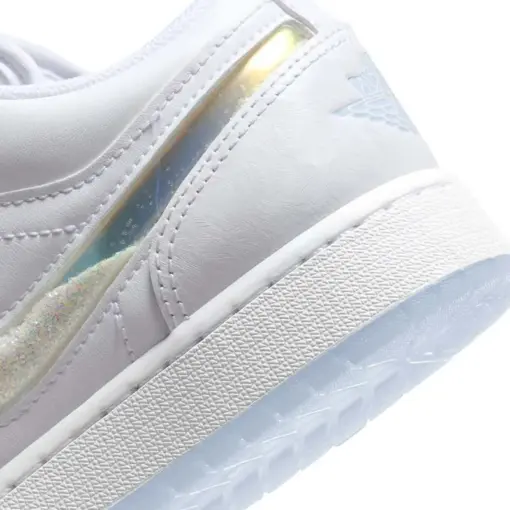 Air Jordan 1 Low GS "Glitter Swoosh" 彩雲 白 大童 女鞋 FQ9112-：圖片 8