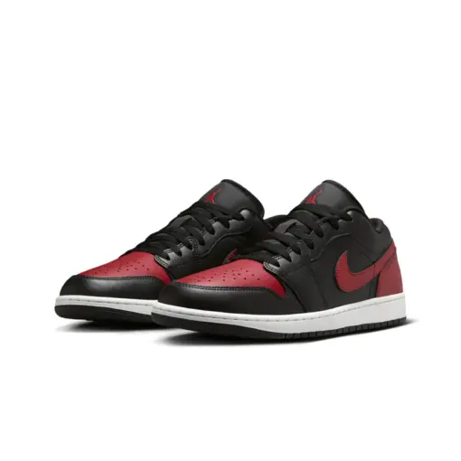 Air Jordan 1 Low "Bred" 黑紅 男鞋 553558-067：圖片 2