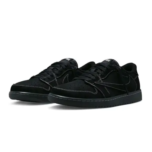 Travis Scott x Air Jordan 1 Low OG "Black Phantom" 聯名款：圖片 2