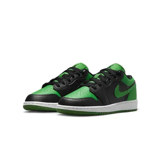 Air Jordan 1 Low (GS)  " Lucky Green " 黑綠  女鞋 大童 553560：圖片 2