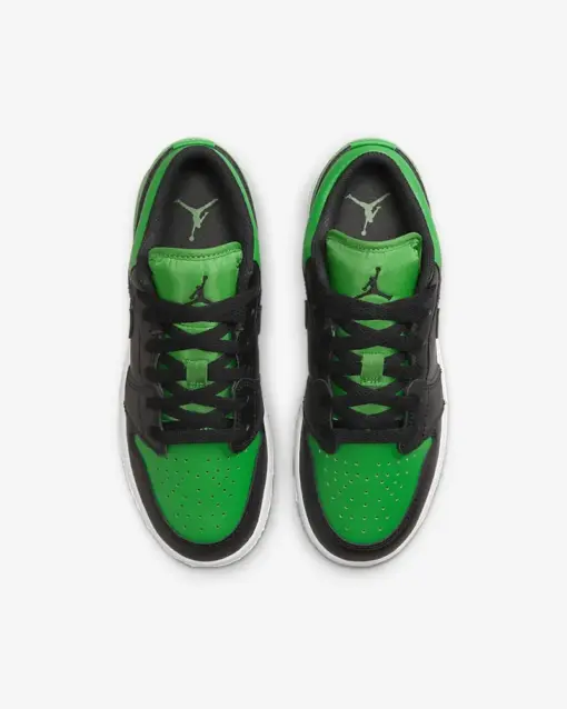 Air Jordan 1 Low (GS)  " Lucky Green " 黑綠  女鞋 大童 553560：圖片 6