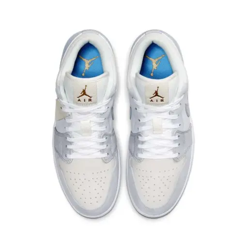 Air Jordan 1 Low "Paris" 奧運限定 小巴黎 麂皮 白灰 CV3043-100：圖片 5