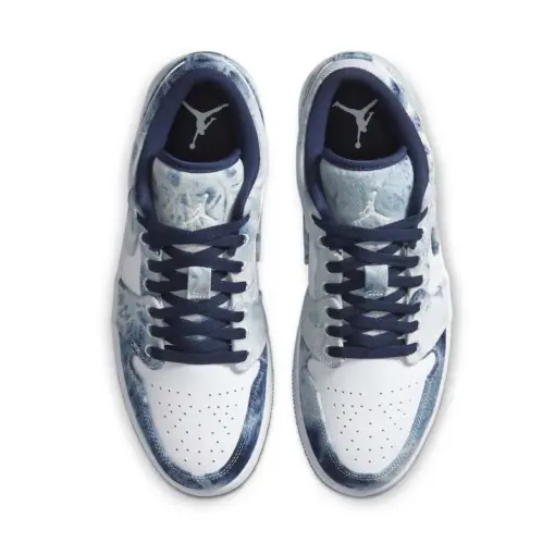 Air Jordan 1 Low "Washed Denim" 水洗 丹寧 休閒鞋 男款 CZ8455-100：圖片 5
