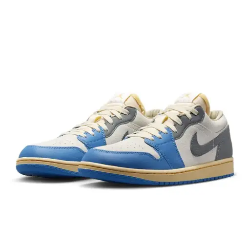 Air Jordan 1 Low " UNC Grey " Tokyo Vintage  藍灰 東京 蛇紋勾勾：圖片 2