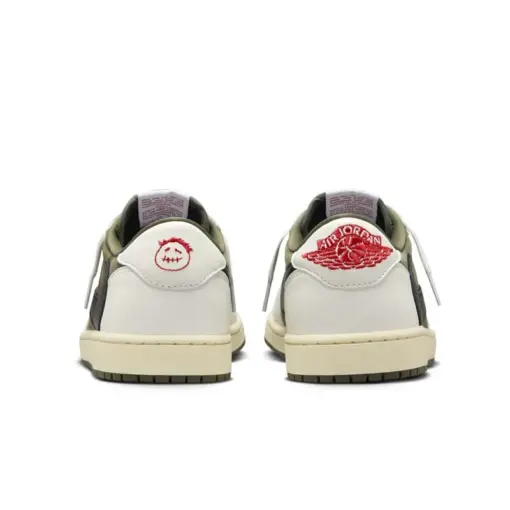 Travis Scott x Air Jordan 1 Low OG "Medium Olive" 聯名款 倒：圖片 4