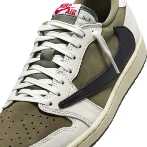 Travis Scott x Air Jordan 1 Low OG "Medium Olive" 聯名款 倒：圖片 7
