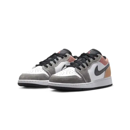 Air Jordan 1 Low "Flight Club" GS 飛行俱樂部 灰橘 大童 女鞋 DX4374：圖片 2