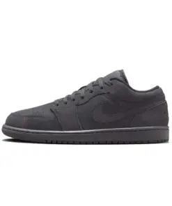 Air Jordan 1 Low "Grey Red Stitch" 霧黑色 麂皮 男鞋 FD8635-001