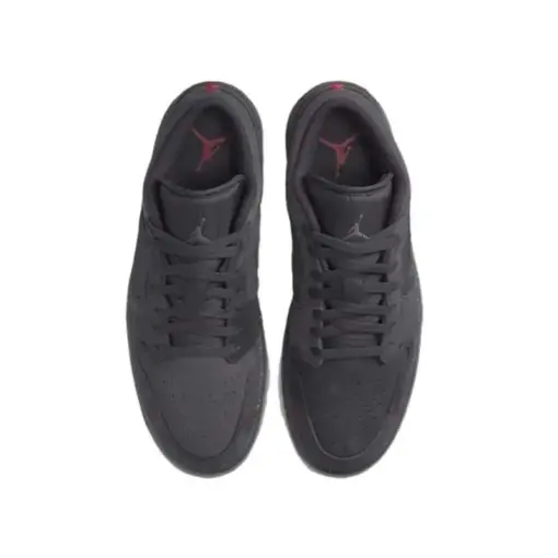 Air Jordan 1 Low "Grey Red Stitch" 霧黑色 麂皮 男鞋 FD8635-001：圖片 5