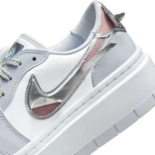 Air Jordan 1 Low Elevate “Cut Away” 可撕 白灰  珊瑚紅 厚底 女款 男女：圖片 11