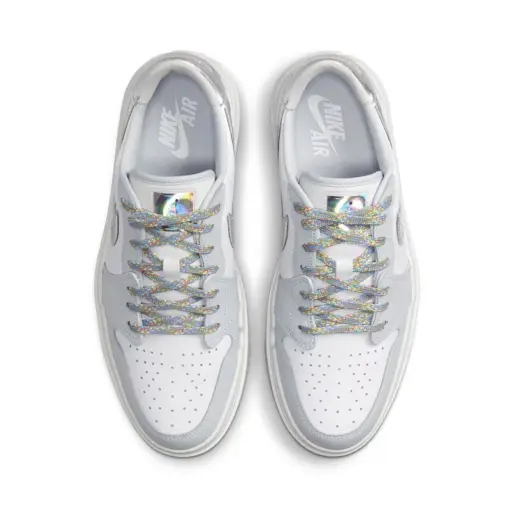 Air Jordan 1 Low Elevate “Cut Away” 可撕 白灰  珊瑚紅 厚底 女款 男女：圖片 6