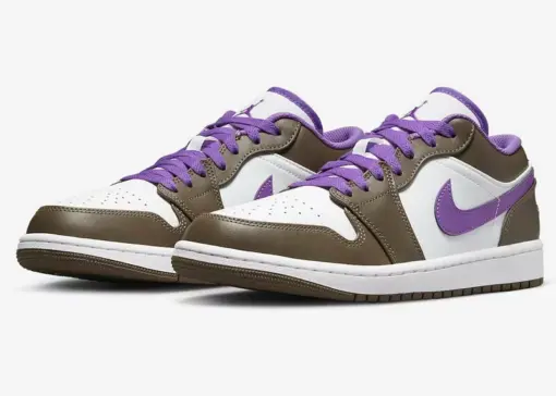 Air Jordan 1 Low " PALOMINOy " 咖啡 紫 女款 553560-215 [台灣現貨：圖片 2