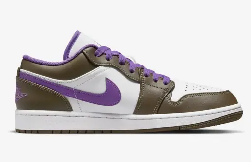 Air Jordan 1 Low " PALOMINOy " 咖啡 紫 女款 553560-215 [台灣現貨：圖片 3