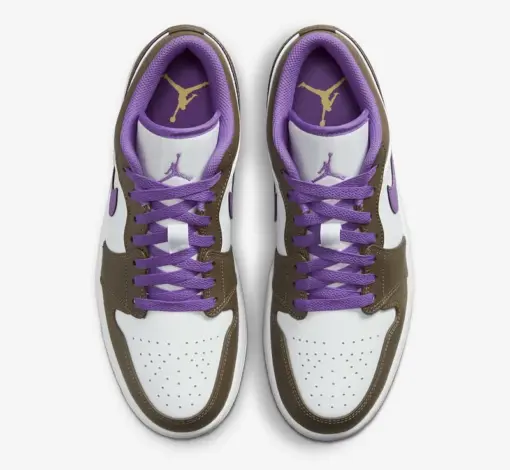 Air Jordan 1 Low " PALOMINOy " 咖啡 紫 女款 553560-215 [台灣現貨：圖片 5