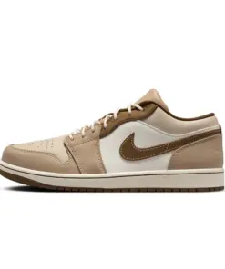 Air Jordan 1 Low Premium "Tan Brown" 牛奶糖 雕花皮革 棕褐色 男鞋 HF