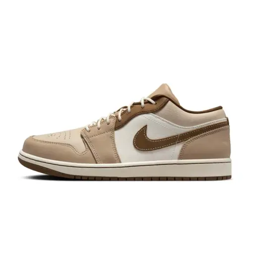Air Jordan 1 Low Premium "Tan Brown" 牛奶糖 雕花皮革 棕褐色 男鞋 HF