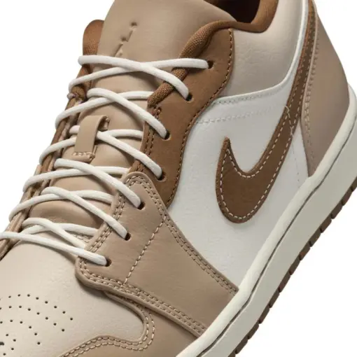 Air Jordan 1 Low Premium "Tan Brown" 牛奶糖 雕花皮革 棕褐色 男鞋 HF：圖片 7