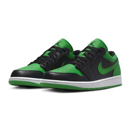 Air Jordan 1 Low "Lucky Green" 幸運綠 休閒鞋 黑綠 男鞋 553558-065：圖片 2