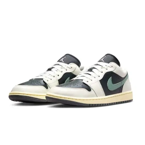 Air Jordan 1 Low "Jade Smoke" 菸草 黑綠 倒鉤平替版 女鞋 男女段 DC0774：圖片 2