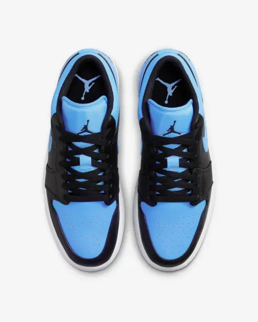 Air Jordan 1 Low "University Blue" 黑藍 大學藍 男鞋 553558-041：圖片 5
