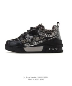 LOUIS VUITTON Skate 水鑽 系帶 低筒 时尚板鞋 男 黑色