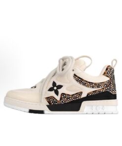 LOUIS VUITTON LOUIS VUITTON Skate 2025早春男款 小牛皮 圓頭繫帶 中幫 板鞋 男 白色