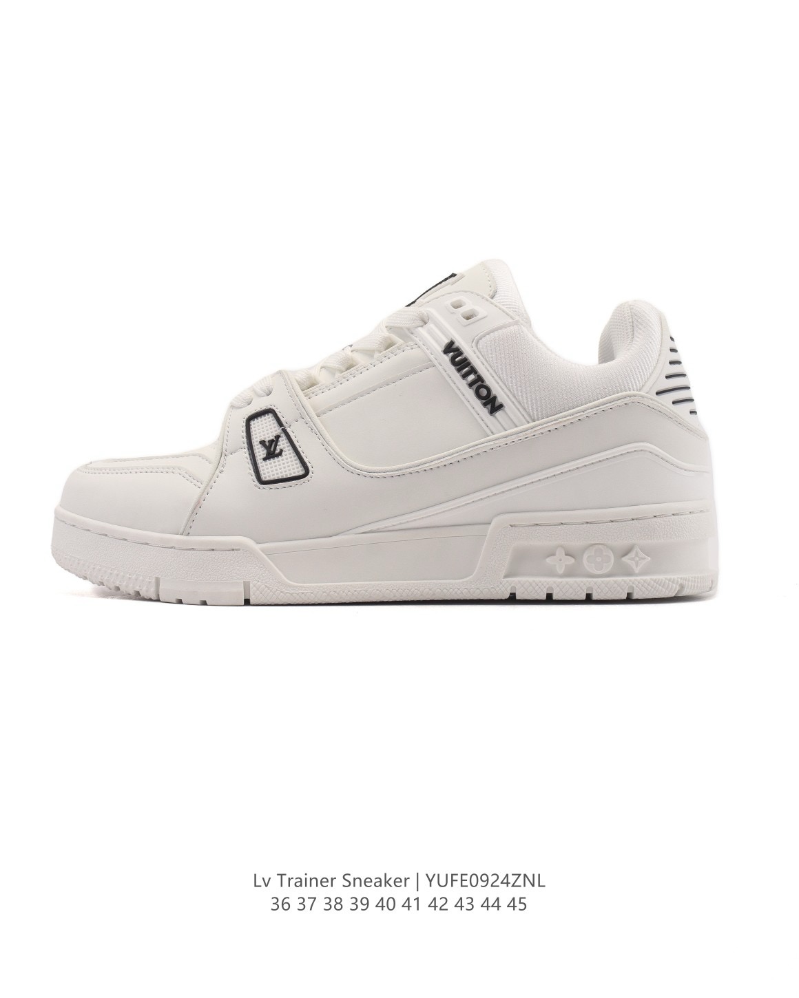 LOUIS VUITTON x Nigo 聯名 Trainer FW25 牛皮 圓頭 系帶 低筒 板鞋 男女 白色