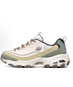 Skechers 斯凱奇 D'LITES 1.0 熊貓鞋 奶茶熊 厚底 運動舒適 長高 生活休閒女鞋 橄欖色