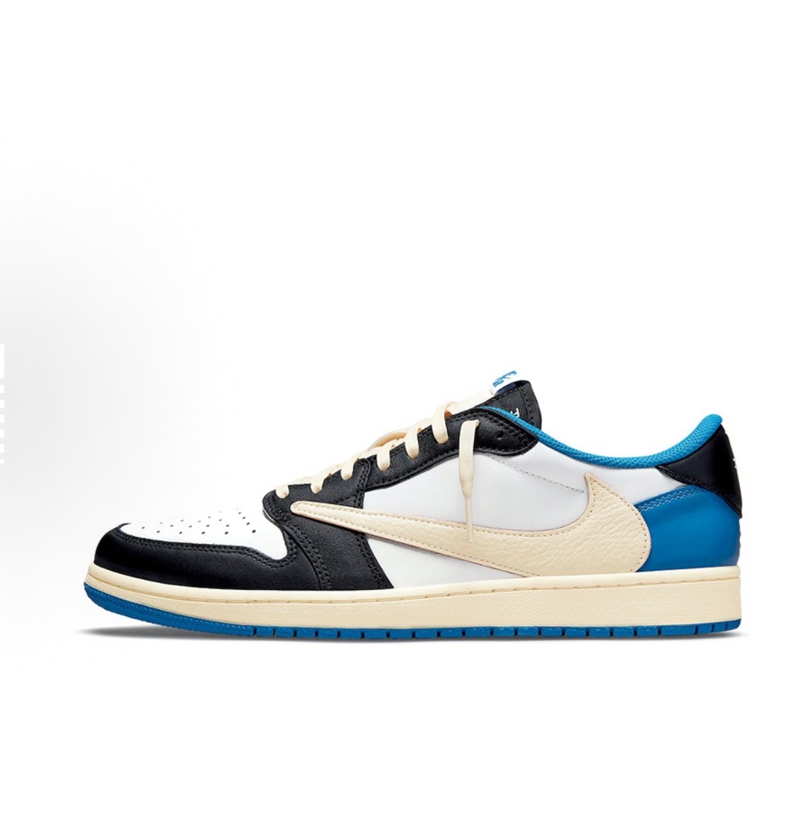 Travis Scott x Fragment Design x Jordan Air Jordan 1 Low OG SP 倒鉤2.0 三方聯名閃電 低筒 篮球鞋 男女同款 白藍黑