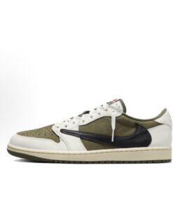 Travis Scott x Jordan Air Jordan 1 D-Loop 8.0 Low OG「Medium Olive」低筒 复古籃球鞋 男女同款 米綠