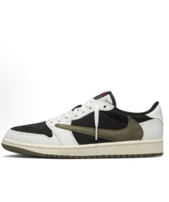 Travis Scott x Jordan Air Jordan 1 D-Loop 5.0 Leather Low "Medium Olive" 耐磨 低筒 復古籃球鞋 黑綠橄欖