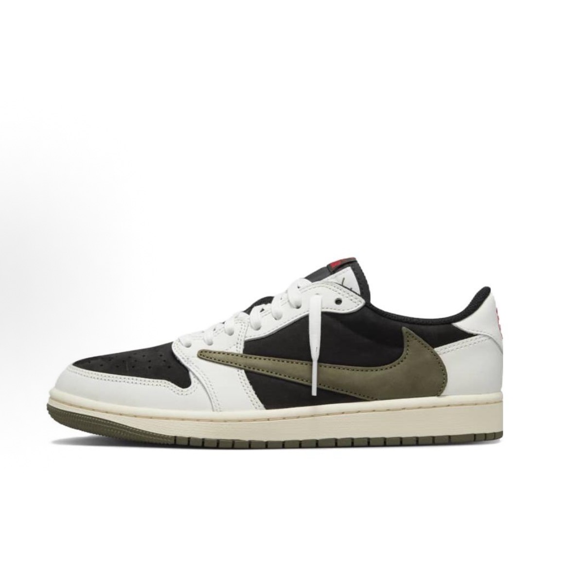 Travis Scott x Jordan Air Jordan 1 D-Loop 5.0 Leather Low "Medium Olive" 耐磨 低筒 復古籃球鞋 黑綠橄欖